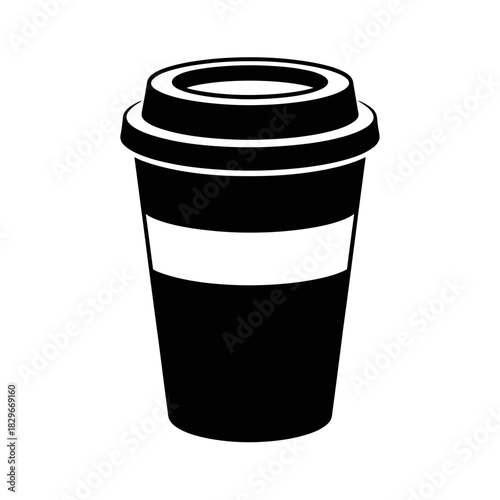 Silhouette of a disposable coffee cup