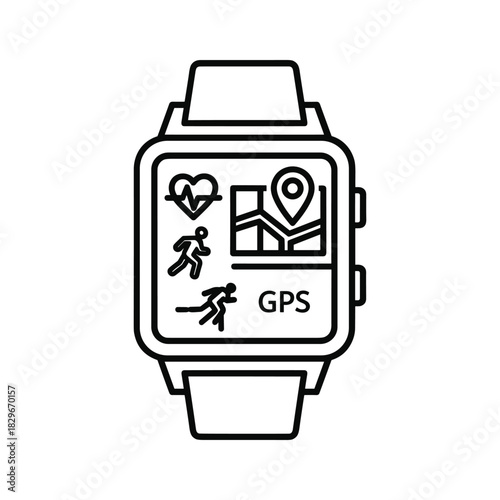 Detailed step and stride length diagram showing human gait measurement with shoe print outline and metrics