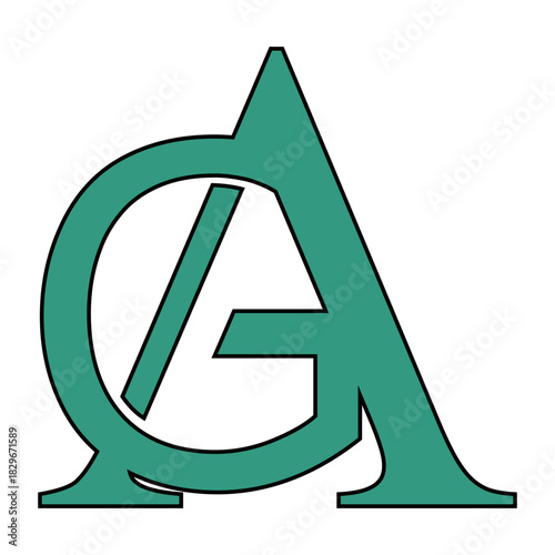 ELEGANT AND MEANINGFUL LOGO WITH THE LETTERS G AND A