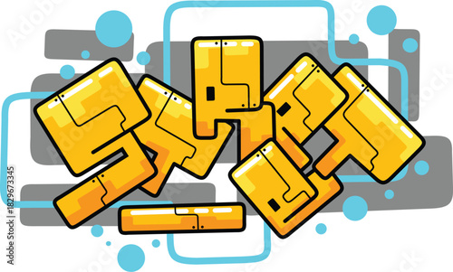 street word graffiti text font sticker illustration	
