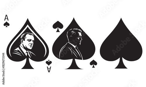 Ace of hearts playing card isolated on white background