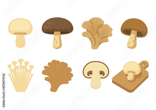 Collection of Eight Adorable Snowmen in Various Hats and Scarves Keywords: snowman, snowmen