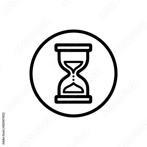 Elegant hourglass icon symbolizing time, deadlines, and productivity management