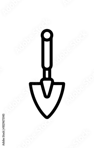 Hand trowel gardening tool for planting, digging, and cultivating soil icon