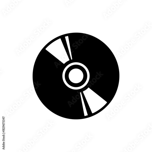 Compact disc icon for data, music, or software storage in professional designs