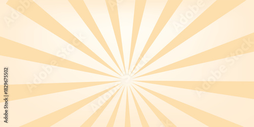 Sun rays retro vintage style white background. Radial sunburst pattern yellow background. Rays backdrop. Summer banner vector illustration.