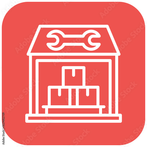 Vector Design Warehouse Icon Style