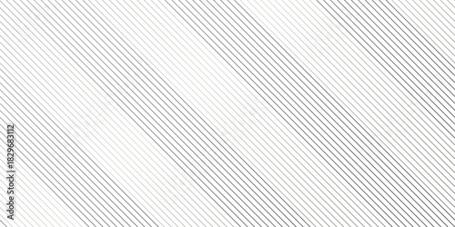 Minimal black and white gradient stripe diagonal curves thin overlap line. vector abstraction line transparent wavy fabric web geometric pattern technology texture design.	