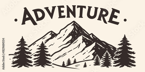 vector illustration of a mountain landscape