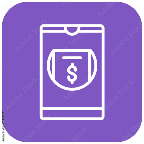 Vector Design Mobile Banking Icon Style