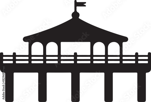 Agricultural farm cultivator vector silhouette for soil tilling and planting preparation equipment.