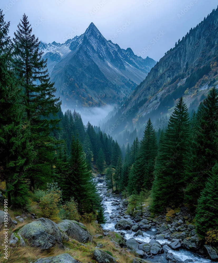 Obraz premium mountain river in the mountains