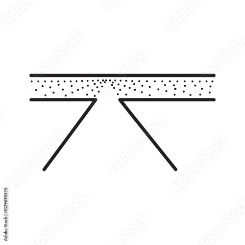 Abstract diagram showing a perforated layer with a central entry point, illustrating breakthrough or access concept.