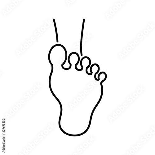 Two stylized line icons representing human arms with open hands, isolated on