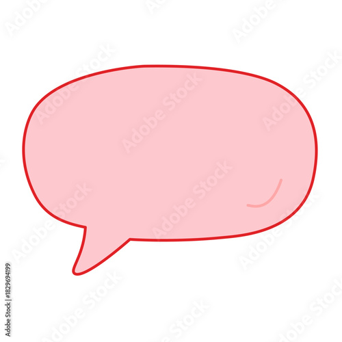 Speech Bubble Element in Hand-Drawn Style for Valentine Messages