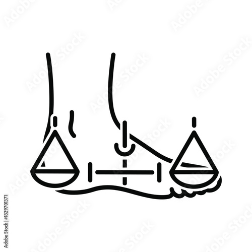 Simple black and white line icon representing lungs with vibration or breathing motion, isolated on