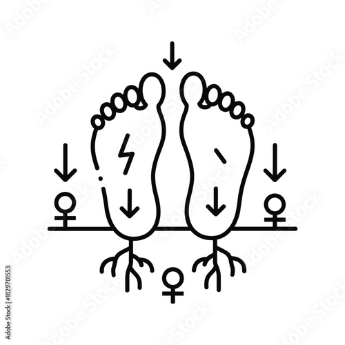 Outline icon of two open hands with cuffs facing upwards, isolated on