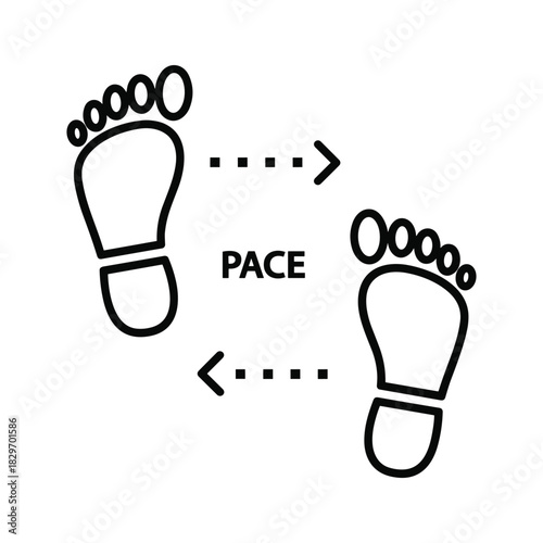 Simple line art illustration of a modern bedroom interior with a made bed, nightstand, lamp, window, and potted plant