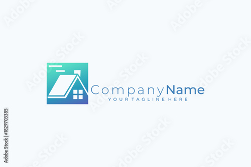 simple housing logo with a simple appearance in a square box