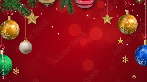 Christmas background with hanging twinkling lights