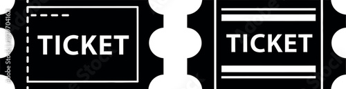 Two black tickets vector illustration graphic design silhouette