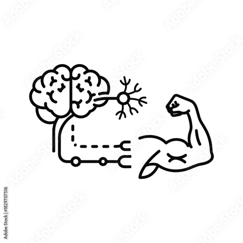 Brain-Muscle Connection Icon: Neural Control of Human Movement