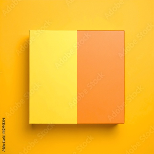 A vibrant square divided diagonally, one half a deep royal blue and the other a bright sunny yellow, creating a striking contrast in colors.