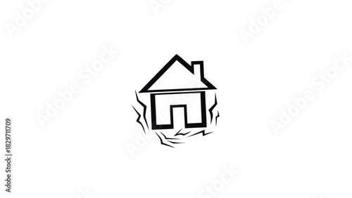 Distressed brick wall fragment graphic silhouette