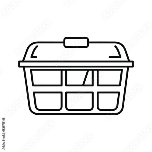 Laundry Basket Line Icon