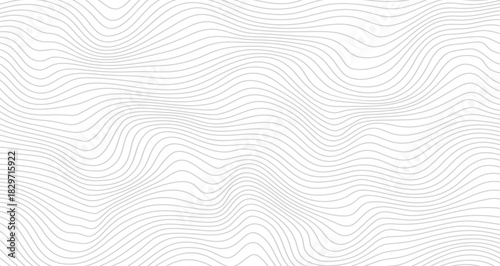 Abstract vector seamless pattern with liquid wavy lines, stripes, fluid shapes, waves. Blue and white background texture with illusion of movement, dynamic ripple surface. Subtle repeating design, vec
