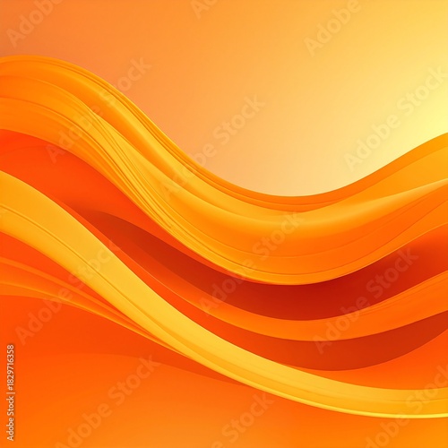 Vibrant abstract background featuring flowing waves in rich shades of orange, creating a dynamic and energetic visual effect that captivates the eye.