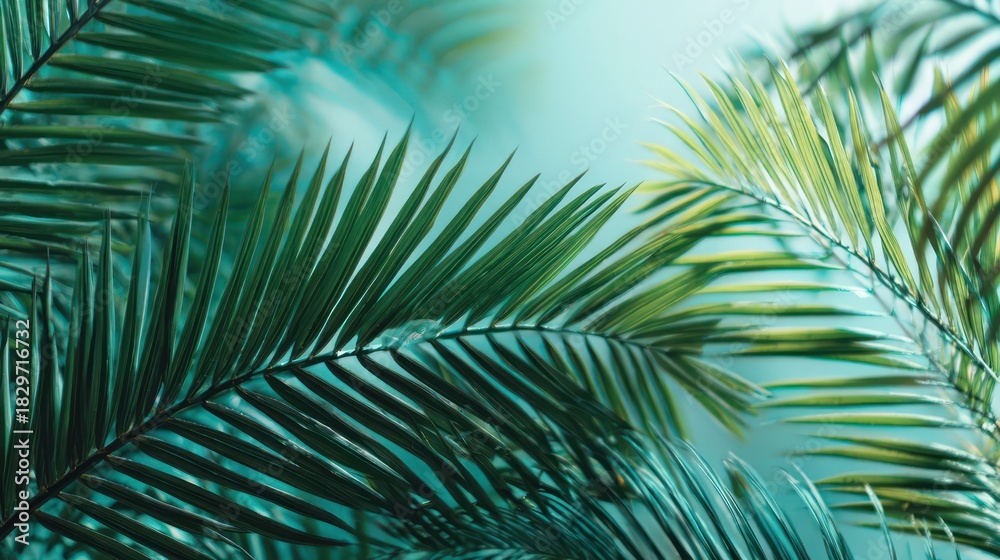 Fototapeta premium Close-up Texture of Natural Tropical Palm Leaves