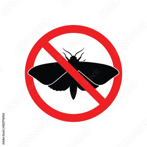 Pest control. Insects icon set. Insect repellent label product. Isolated forbidding and warning signs of harmful insects and rodents. Vector illustration