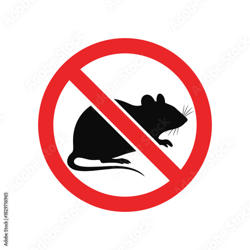 Pest control. Insects icon set. Insect repellent label product. Isolated forbidding and warning signs of harmful insects and rodents. Vector illustration