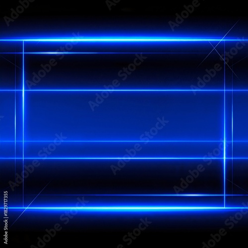 Vibrant blue neon lines gracefully intertwine against a deep black background, creating a striking contrast that evokes a modern, futuristic vibe.