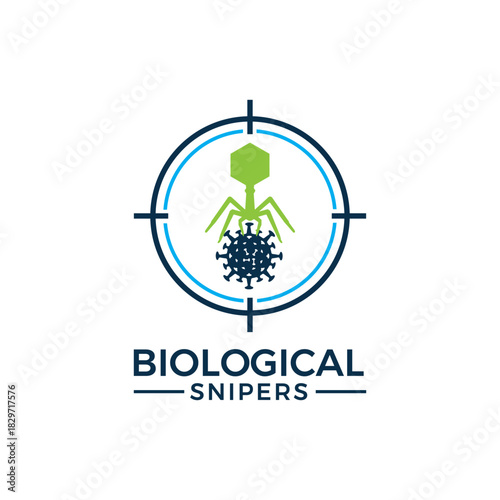 Biological snipers logo, virus targeting