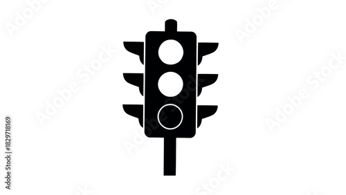 Falling boxes down stairs illustration in black and white silhouette