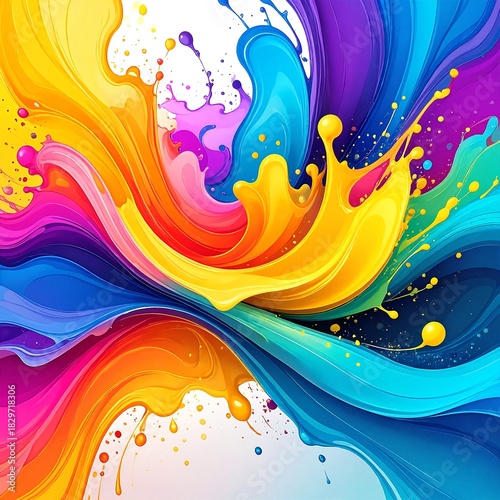 Vibrant, high-definition wallpapers featuring an array of colorful paint splashes and abstract designs, perfect for adding a lively touch to any space.