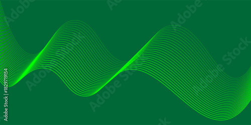 Mint green wave border, divider, footer vector shape
