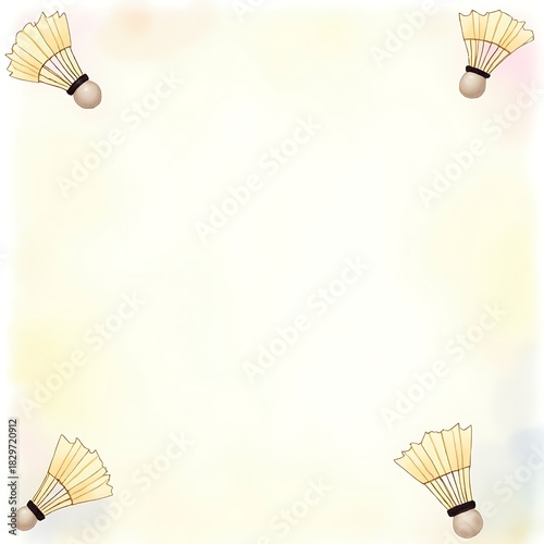 Badminton Shuttlecock Frame Background