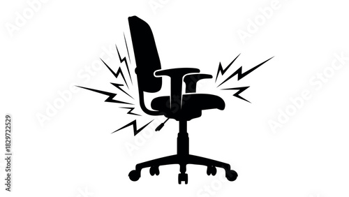 Normal fault geological diagram with arrows in silhouette style silhouette