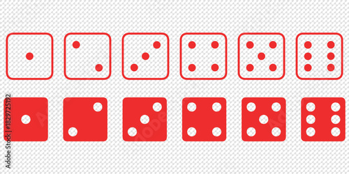 Dice Black And White Vector Illustration. Dices flat icon sets. Rolling dice. White roll cubes for gamble games, top view dice sides and falling 3D angles lucky craps. .poker gaming cube entertainment