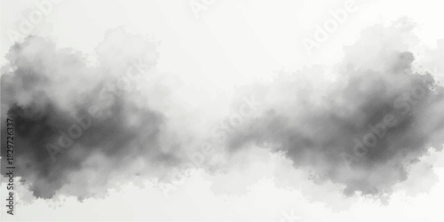 Abstract dark grunge background with black and white clouds in a stormy sky atmosphere