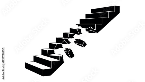 Abstract modern skyscraper building silhouette on white background silhouette