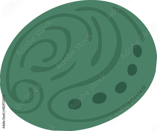 Green marine algae colony