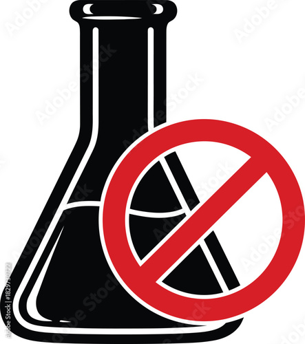 No chemicals allowed sign icon. illustration