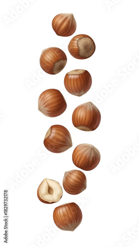 Wallpaper Mural Pile of delicious hazelnuts isolated on black studio background arrangement Torontodigital.ca