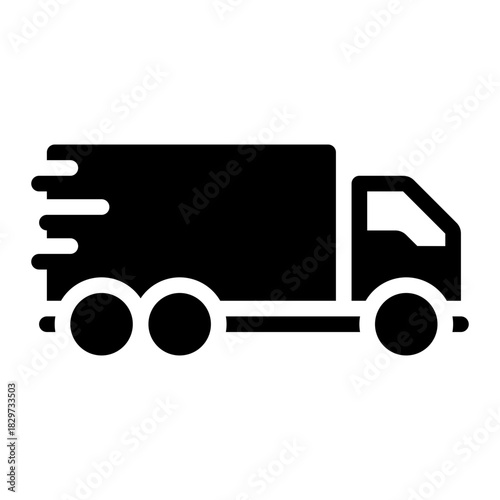 delivery truck glyph icon
