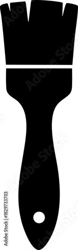 Paint brush black silhouette clipart design illustration isolated on background 