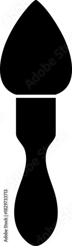 Paint brush black silhouette clipart design illustration isolated on background 